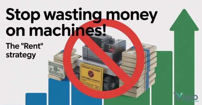 หยุดจมเงินกับเครื่องจักร กลยุทธ์เช่า งบการตลาด แซงหน้าคู่แข่ง